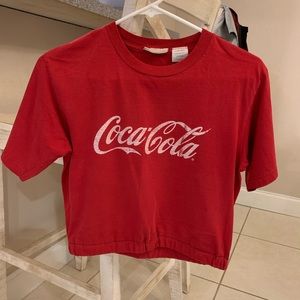 Red Coca Cola crop top shirt